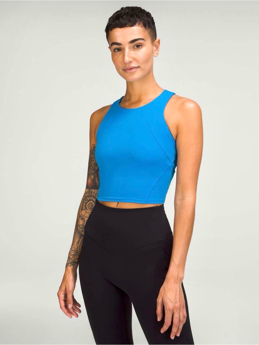 Lululemon Sz 2 Invigorate Training Tank Top Blue Poolside Everlux.